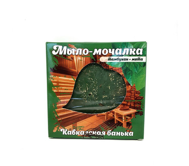 Мыло-мочалка Кавказская банька мята для тела 90 гр