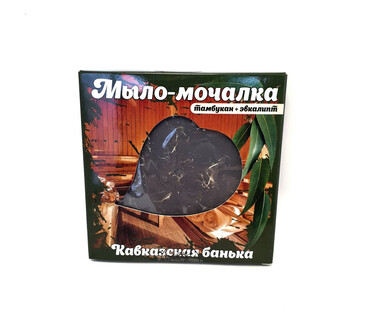 Мыло-мочалка Кавказская банька эвкалипт для тела 90 гр