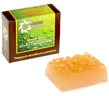 Шампунь твердый Красная глина и травы кавказа для волос 30 гр