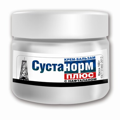 Крем бальзам "Сустанорм плюс" с нафталаном для тела 150 гр