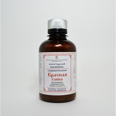 Шампунь монастырский "Красная глина" для жирных волос 200 мл
