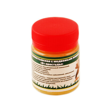 Мазь монастырская кавказский целитель "От простуды" с медвежьим жиром 40мл