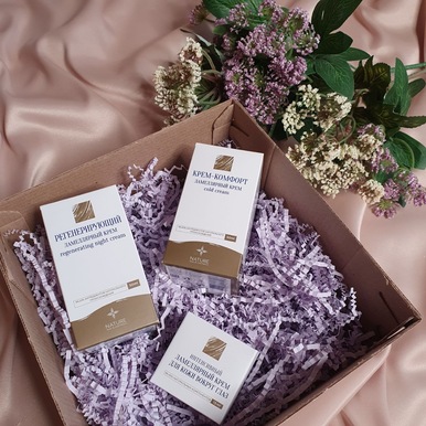 Подарочный набор NATURE ламеллярный для лица и кожи вокруг глаз: 3 в 1