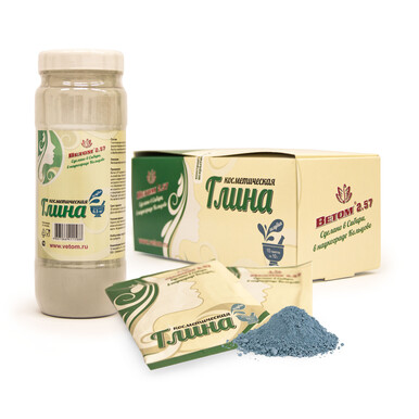 Глина косметическая "Ветом" голубая 500гр