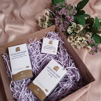 Подарочный набор NATURE ламеллярный антивозрастной уход для лица и кожи вокруг глаз: 3 в 1