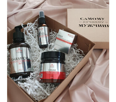 Подарочный набор для мужчин БИЗОРЮК для тела: 4 в 1