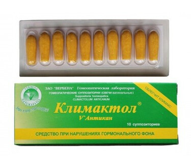 Суппозитории "Климактол" № 10